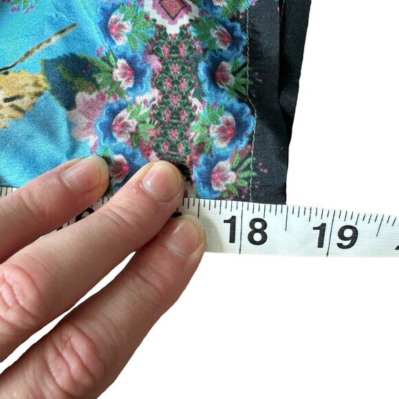 Johnny Was Besimo Silk Floral Printed Blouse - Picture 10 of 11